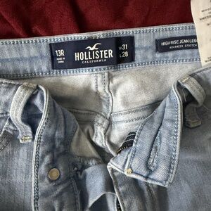 Hollister Light Blue High Rise Jean Leggings